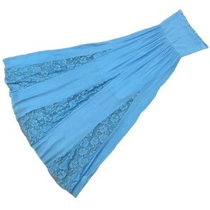 Venus Dresses | Lace Detailed Maxi Dress in Blue | Color: Blue | Size: L